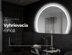 Moderné LED Polokruhové Zrkadlo - Štýlové Osvetlenie pre Kúpeľňu W222 #9