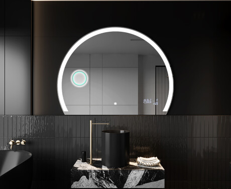 Moderné LED Polokruhové Zrkadlo - Štýlové Osvetlenie pre Kúpeľňu W222 #10