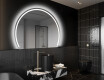 Moderné LED Polokruhové Zrkadlo - Štýlové Osvetlenie pre Kúpeľňu W223