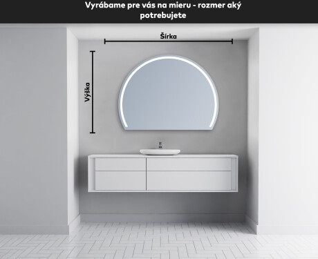 Moderné LED Polokruhové Zrkadlo - Štýlové Osvetlenie pre Kúpeľňu W223 #4