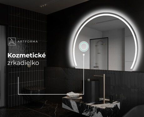 Moderné LED Polokruhové Zrkadlo - Štýlové Osvetlenie pre Kúpeľňu W223 #5