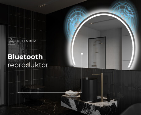 Moderné LED Polokruhové Zrkadlo - Štýlové Osvetlenie pre Kúpeľňu W223 #6