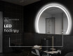 Moderné LED Polokruhové Zrkadlo - Štýlové Osvetlenie pre Kúpeľňu W223 #8