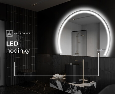 Moderné LED Polokruhové Zrkadlo - Štýlové Osvetlenie pre Kúpeľňu W223 #8