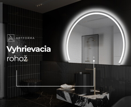 Moderné LED Polokruhové Zrkadlo - Štýlové Osvetlenie pre Kúpeľňu W223 #9