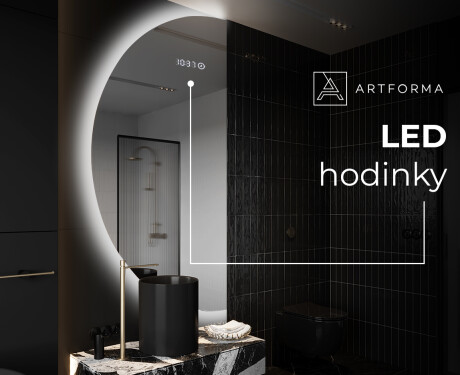 Moderné LED Polokruhové Zrkadlo - Štýlové Osvetlenie pre Kúpeľňu D221 #7