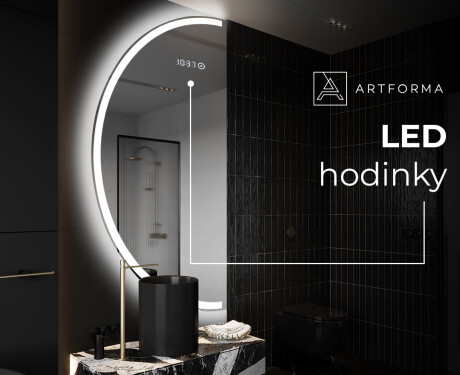 Moderné LED Polokruhové Zrkadlo - Štýlové Osvetlenie pre Kúpeľňu D222 #7