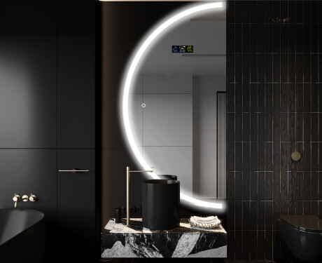 Moderné LED Polokruhové Zrkadlo - Štýlové Osvetlenie pre Kúpeľňu D222 #9