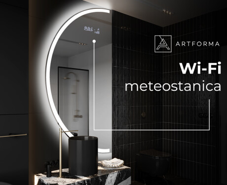 Moderné LED Polokruhové Zrkadlo - Štýlové Osvetlenie pre Kúpeľňu D222 #6