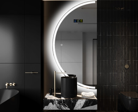 Moderné LED Polokruhové Zrkadlo - Štýlové Osvetlenie pre Kúpeľňu D222 #9
