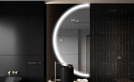 Moderné LED Polokruhové Zrkadlo - Štýlové Osvetlenie pre Kúpeľňu D222