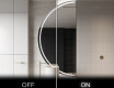 Moderné LED Polokruhové Zrkadlo - Štýlové Osvetlenie pre Kúpeľňu D223 #3