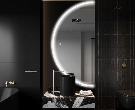 Moderné LED Polokruhové Zrkadlo - Štýlové Osvetlenie pre Kúpeľňu D223 #9