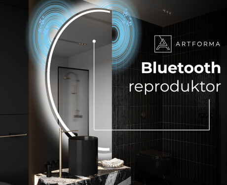 Moderné LED Polokruhové Zrkadlo - Štýlové Osvetlenie pre Kúpeľňu D223 #5