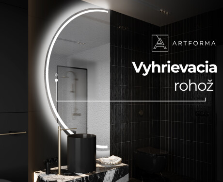 Moderné LED Polokruhové Zrkadlo - Štýlové Osvetlenie pre Kúpeľňu D223 #8
