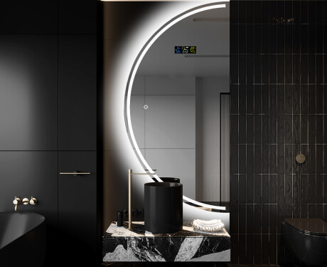 Moderné LED Polokruhové Zrkadlo - Štýlové Osvetlenie pre Kúpeľňu D223 #9