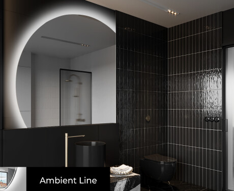 Moderné LED Polokruhové Zrkadlo - Štýlové Osvetlenie pre Kúpeľňu X221