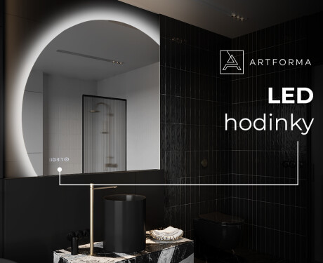 Moderné LED Polokruhové Zrkadlo - Štýlové Osvetlenie pre Kúpeľňu X221 #7