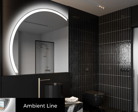 Moderné LED Polokruhové Zrkadlo - Štýlové Osvetlenie pre Kúpeľňu X222