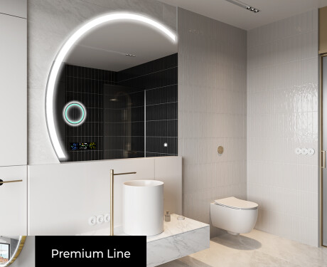 Moderné LED Polokruhové Zrkadlo - Štýlové Osvetlenie pre Kúpeľňu X222 #4