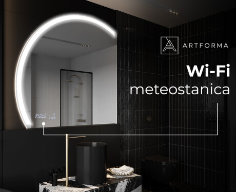 Moderné LED Polokruhové Zrkadlo - Štýlové Osvetlenie pre Kúpeľňu X222 #6