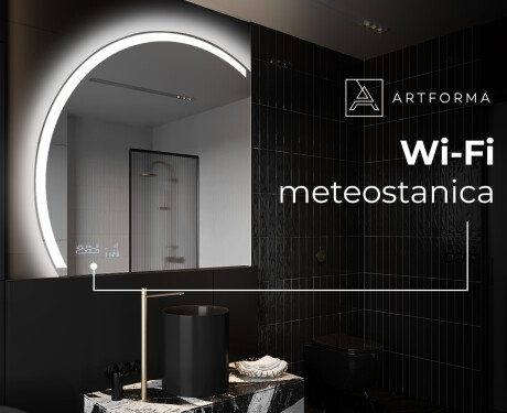 Moderné LED Polokruhové Zrkadlo - Štýlové Osvetlenie pre Kúpeľňu X222 #6