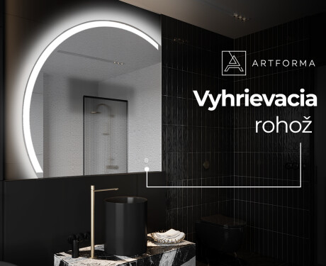 Moderné LED Polokruhové Zrkadlo - Štýlové Osvetlenie pre Kúpeľňu X222 #8