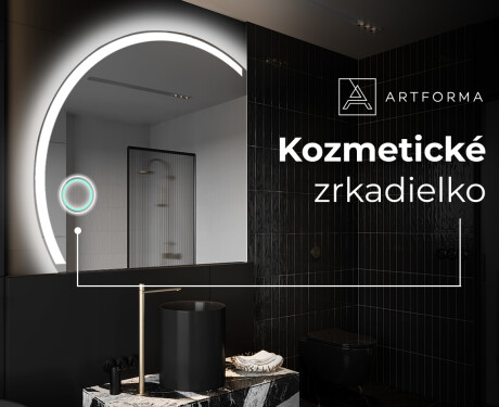 Moderné LED Polokruhové Zrkadlo - Štýlové Osvetlenie pre Kúpeľňu X222 #9