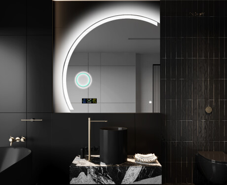 Moderné LED Polokruhové Zrkadlo - Štýlové Osvetlenie pre Kúpeľňu X222 #10