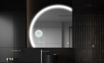 Moderné LED Polokruhové Zrkadlo - Štýlové Osvetlenie pre Kúpeľňu X222