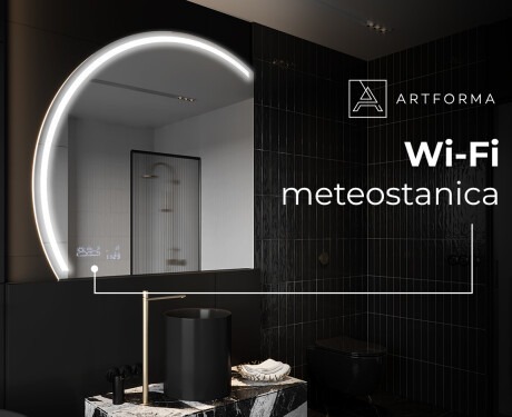 Moderné LED Polokruhové Zrkadlo - Štýlové Osvetlenie pre Kúpeľňu X223 #6