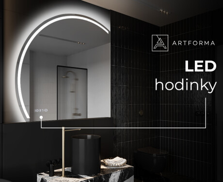 Moderné LED Polokruhové Zrkadlo - Štýlové Osvetlenie pre Kúpeľňu X223 #7