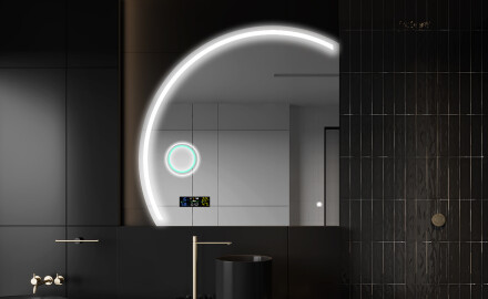 Moderné LED Polokruhové Zrkadlo - Štýlové Osvetlenie pre Kúpeľňu X223