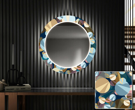 Dekoratívne okrúhle zrkadlo do chodbys osvetlenim - Ball #1