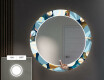 Dekoratívne okrúhle zrkadlo do chodbys osvetlenim - Ball #4