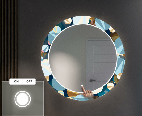 Okrúhle dekoratívne zrkadlo s LED podsvietením do predsiene - Ball #4