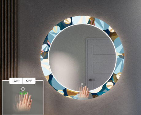 Okrúhle dekoratívne zrkadlo s LED podsvietením do predsiene - Ball #5