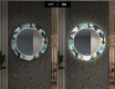 Dekoratívne okrúhle zrkadlo do chodbys osvetlenim - Ball #7