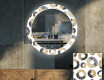 Okrúhle ozdobne podsvietene zrkadlo do obývačky - Donuts #1