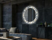 Okrúhle dekoratívne zrkadlo s LED podsvietením do obývacej izby - Donuts #2