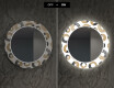Okrúhle dekoratívne zrkadlo s LED podsvietením do obývacej izby - Donuts #7