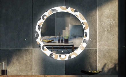 Okrúhle ozdobne podsvietene zrkadlo do obývačky - Donuts