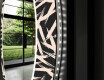 Okrúhle dekoratívne zrkadlo s LED podsvietením do obývacej izby - Lines #11