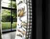 Okrúhle dekoratívne zrkadlo s LED podsvietením do predsiene - Golden Flowers #11