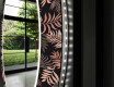 Moderne okrúhle ozdobné zrkadlo LED do obývačky - Jungle #11