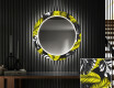 Okrúhle dekoratívne zrkadlo s LED podsvietením do predsiene - Gold Jungle #1
