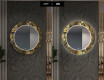Dekoratívne okrúhle zrkadlo do chodbys osvetlenim - Ancient Pattern #7