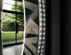 Okrúhle ozdobne podsvietene zrkadlo do obývačky - Dotted Triangles #11