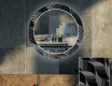 Moderne okrúhle ozdobné zrkadlo LED do obývačky - Dandelion #1