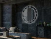 Moderne okrúhle ozdobné zrkadlo LED do obývačky - Dandelion #2